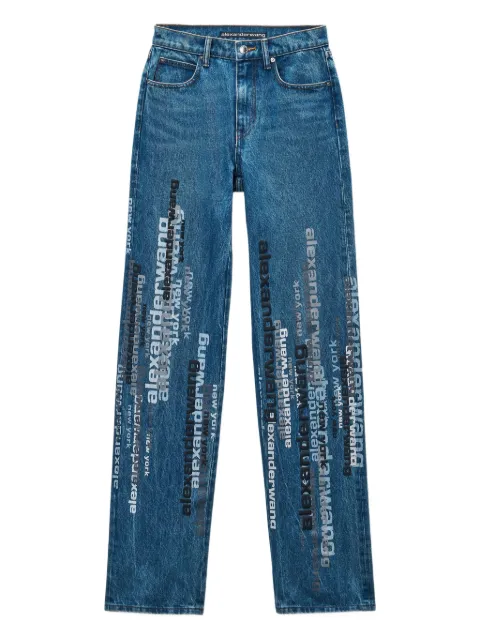 Alexander Wang logo-print jeans Blue 4DC4254871