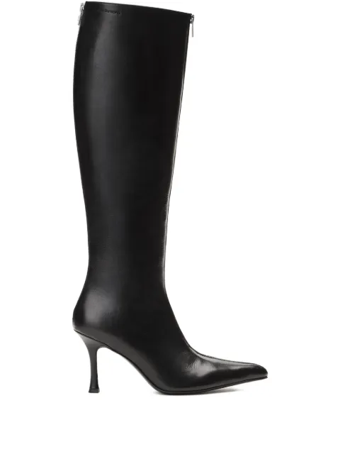 Alexander Wang 85mm Vera zip-detail pointed-toe boots Black 30425B007
