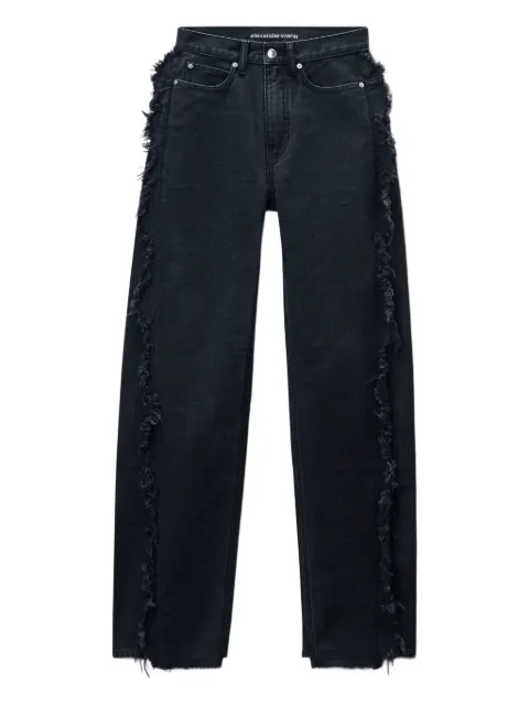 Alexander Wang Float frayed-seams denim jeans Black 4DC4254842