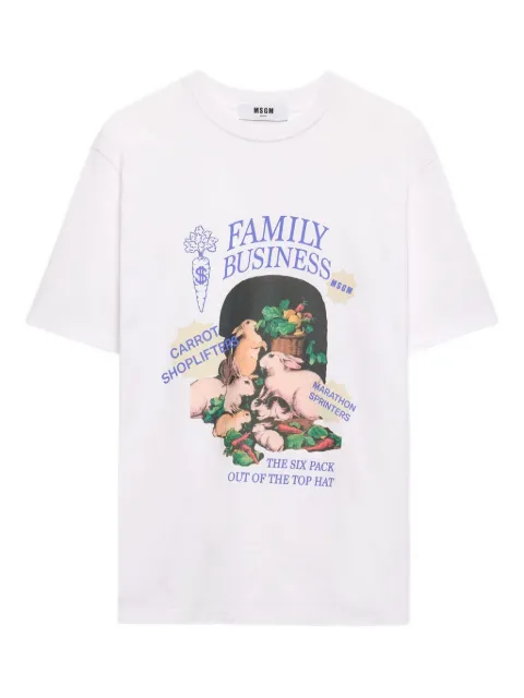 MSGM graphic-print T-shirt White 3941MDM112SE257590
