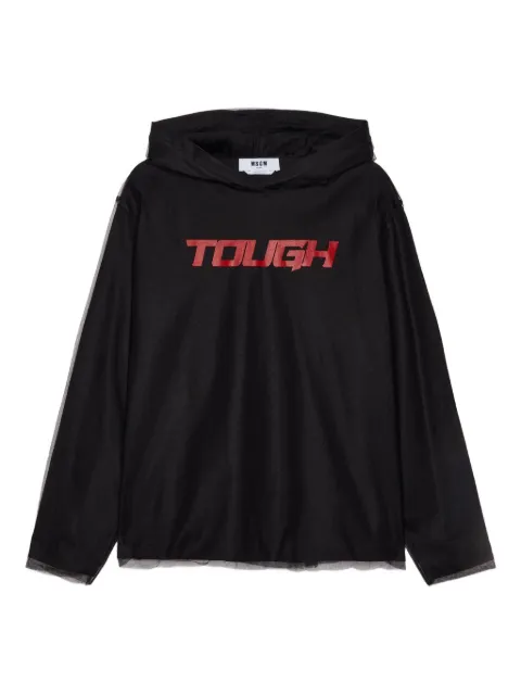 MSGM long-sleeve hoodie Black 3942MDM101D257798