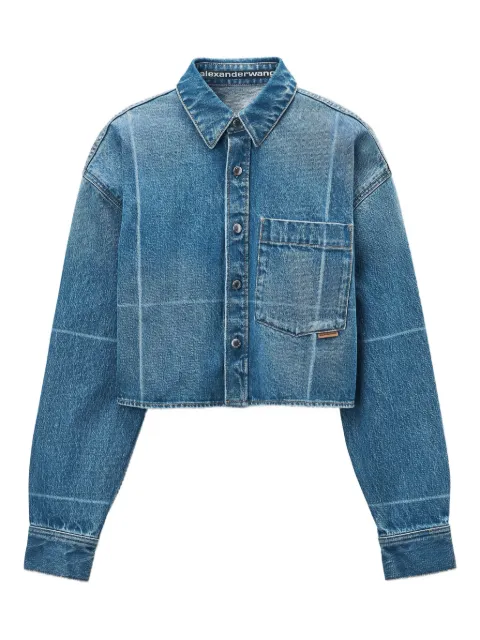 Alexander Wang cropped button-down shirt Blue 4DC4252913
