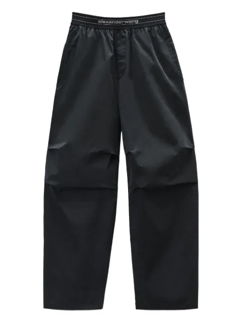 Alexander Wang logo elastic mid-rise pants Black 1WC4254924