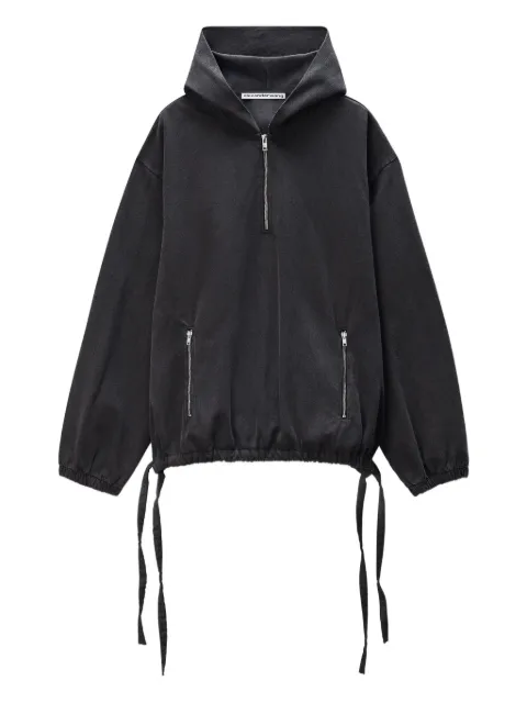 Alexander Wang half-zip drawstring-waist hoodie Black UWC4252071