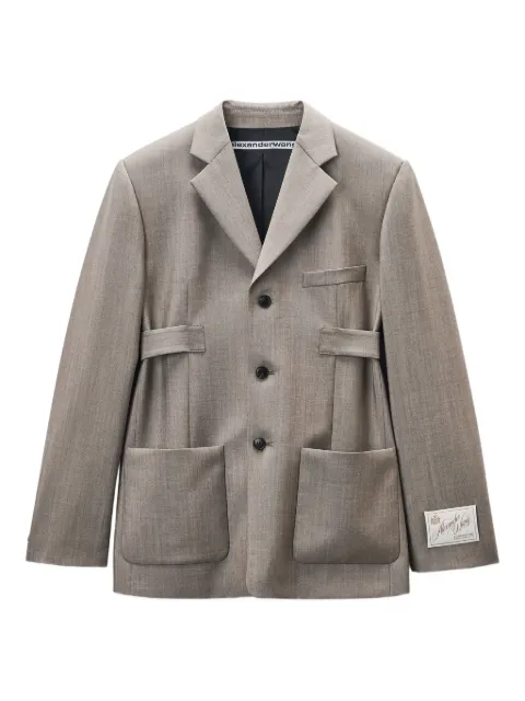 Alexander Wang tab-detailed blazer Grey 1WC4252673