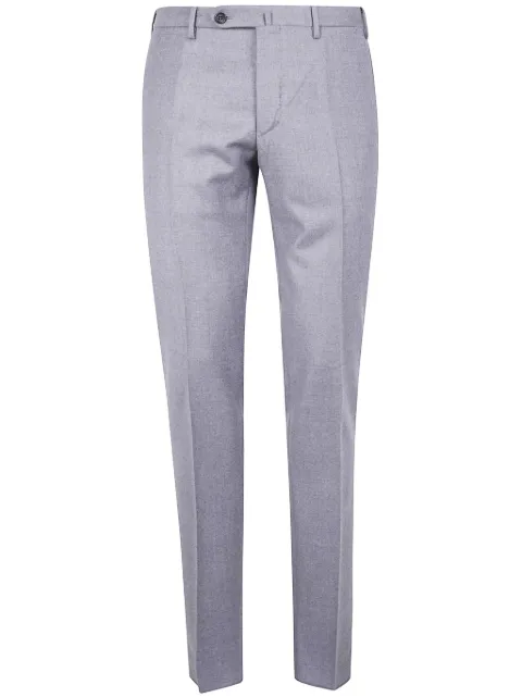 Incotex flat-front cotton trousers Grey 1T00351645C