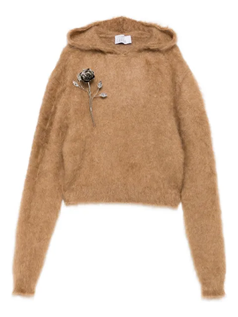 Giuseppe Di Morabito floral-appliqué sweater Neutrals 05FW2KNT376X05444