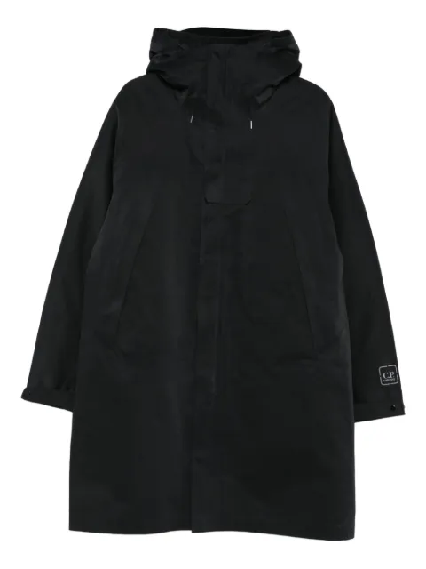 C.P. Company hooded panelled coat Black 19CLOW002A110406A