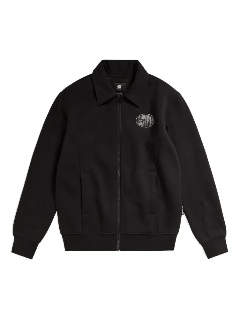 G-Star RAW logo-embroidered zip-up sweatshirt Black D23882D425