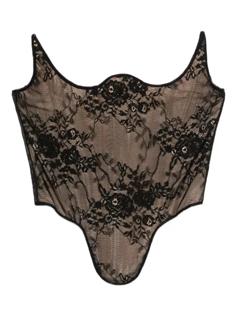 Giuseppe Di Morabito lace corset top Black 05FW2TO37405433