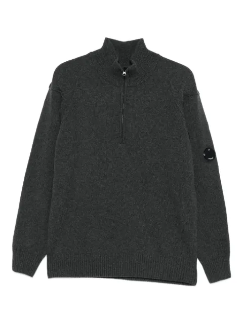 C.P. Company half-zip wool sweater Brown 19CMKN709A110149A