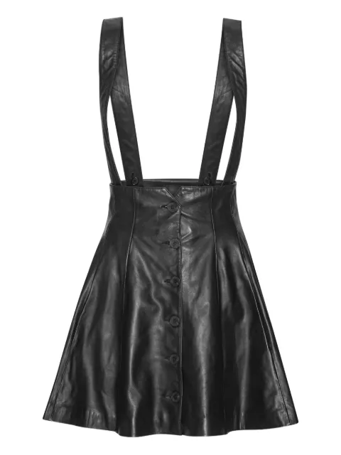ROTATE BIRGER CHRISTENSEN leather mini skirt Black 115132100