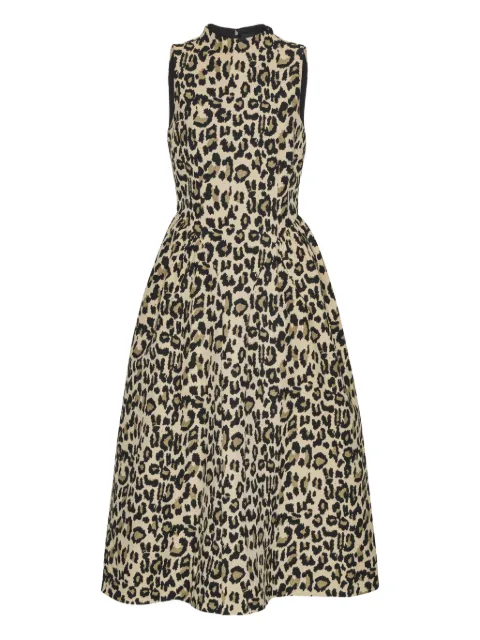 ROTATE BIRGER CHRISTENSEN jacquard midi dress Neutrals 114699795