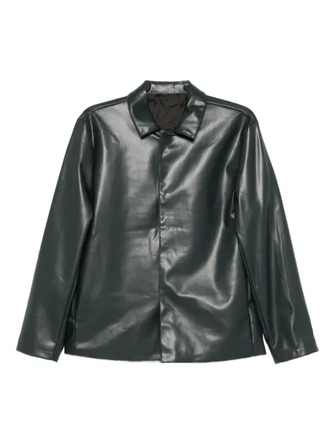 Costumein leather collar jacket Green Z07Z510