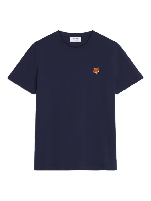 Maison Kitsuné fox-head embroidered T-shirt Blue PW00113KJ7026