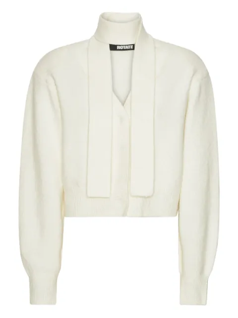 ROTATE BIRGER CHRISTENSEN scarf-neck cardigan Neutrals 114736857