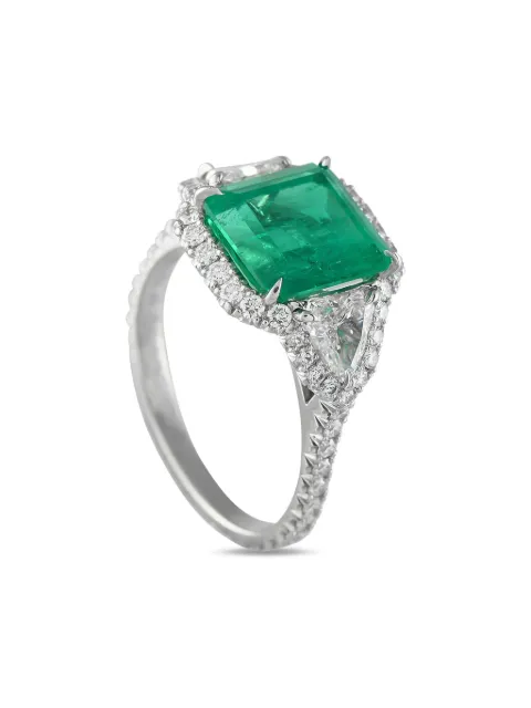 KWIAT platinum emerald and diamond ring Silver KW07061025