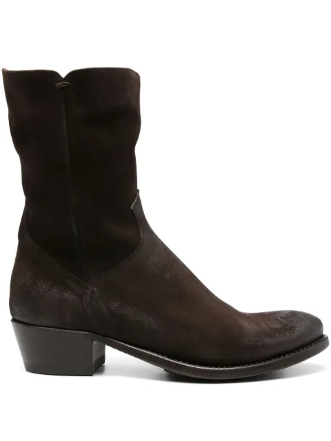 Pantanetti suede cowboy boots Brown 19357A