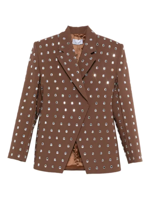 Giuseppe Di Morabito crystal-embellished blazer Brown 05FW2JA121CR05432A