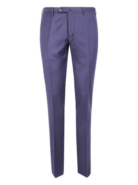 Incotex flat-front cotton trousers Blue 1T00351645C