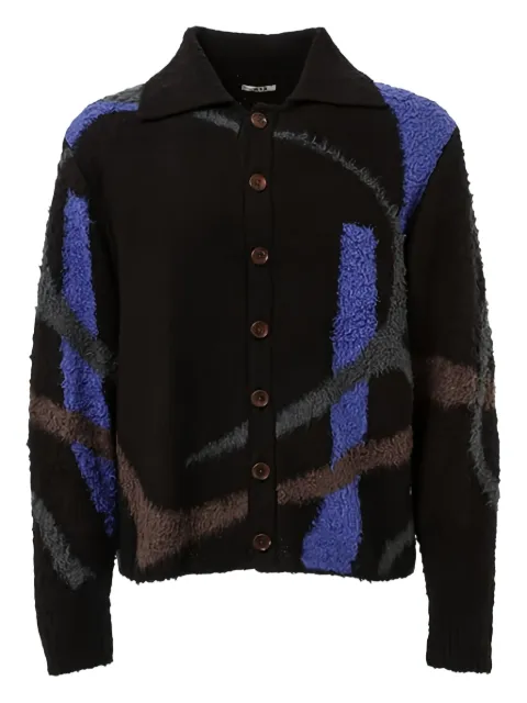 KHOKI buttoned patterned cardigan Black 25FWK05