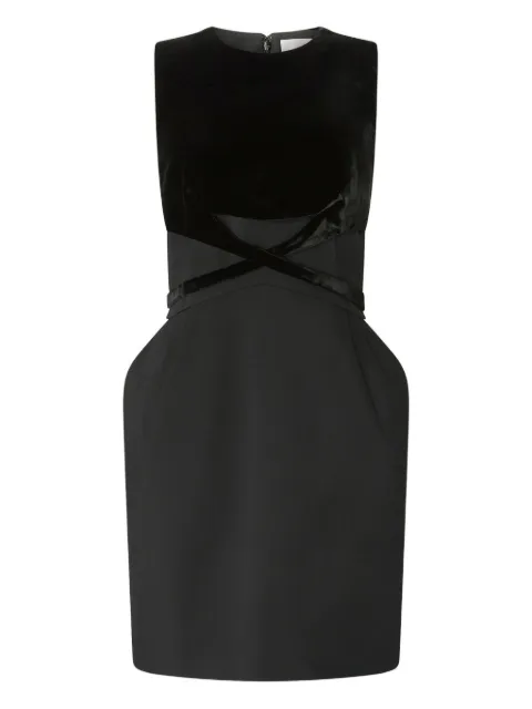Genny velvet-top mini dress Black 79AJO454N0714