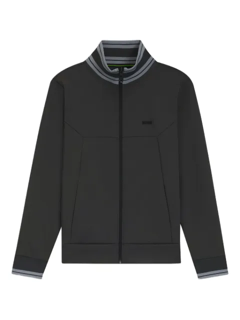 BOSS panelled zip-up track jacket Grey 50543081