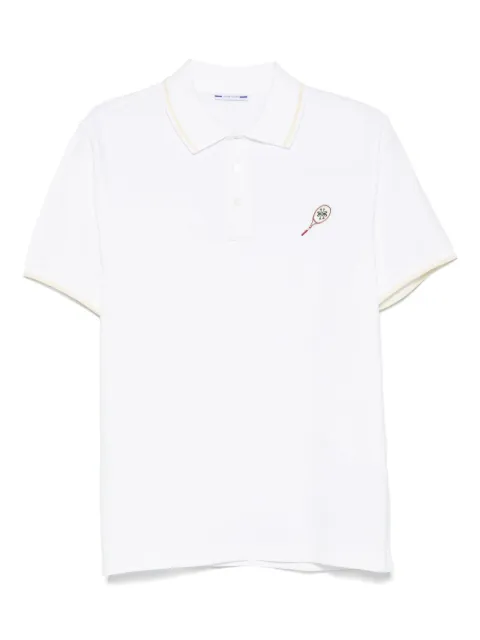 Jacob Cohën tennis-embroidered polo shirt White JUM80025TE1E2464