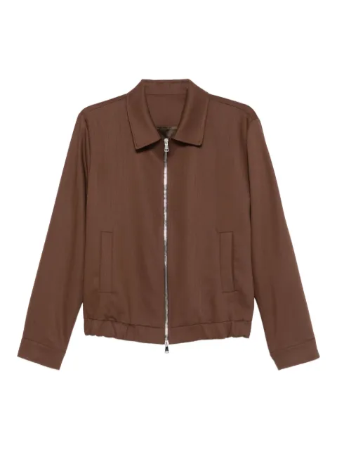 Costumein zip-front shirt jacket Brown Z1135918