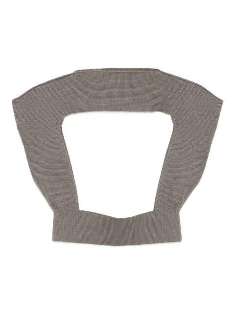 Rick Owens Tatlin keyhole wool top Grey RO01E7626CHM