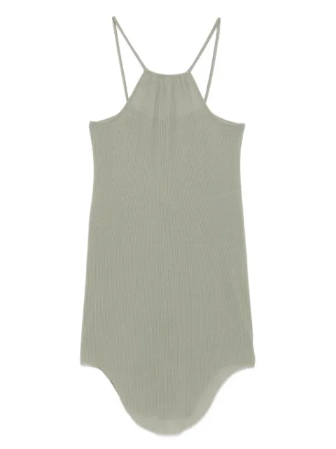 Rick Owens Skorpio ribbed spaghetti-strap top Green RP01E7104RC