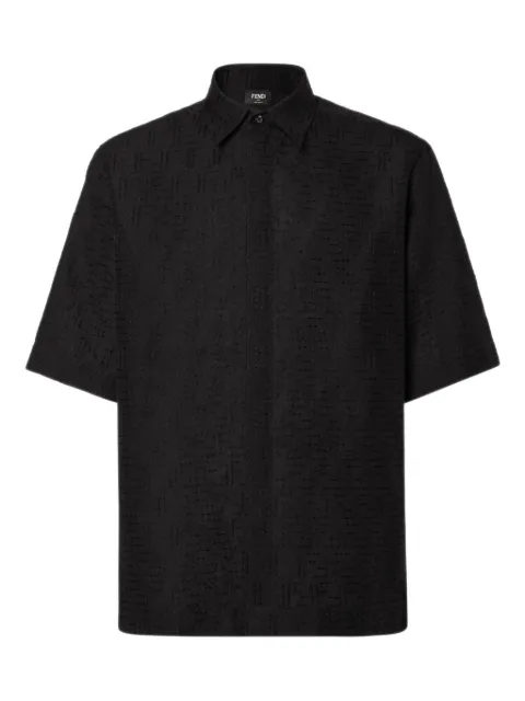 FENDI FF-jacquard shirt Black FS1317AU6Y