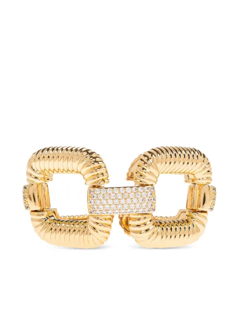 Self-Portrait cable-link crystal-embellished bracelet Gold AW25603BGD