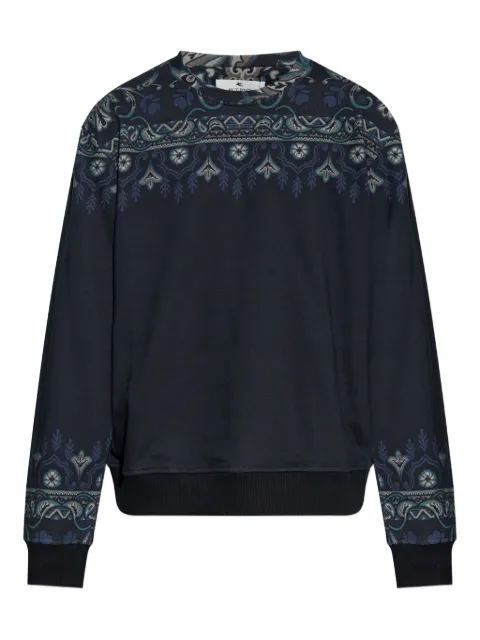 ETRO paisley-print crew-neck sweatshirt Blue MRMB0006AK987