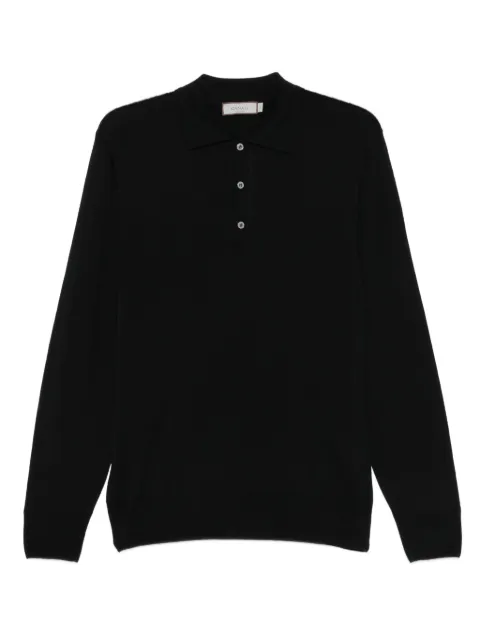 Canali long-sleeve polo shirt Black MK01149C0017
