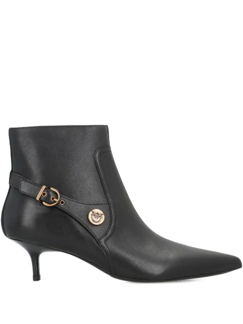 PINKO buckle-detail pointed-toe boots Black SD0367P087
