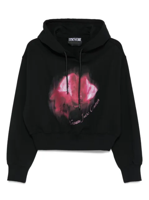 Versace Jeans Couture graphic-print hoodie Black 79HAIC02CF00C