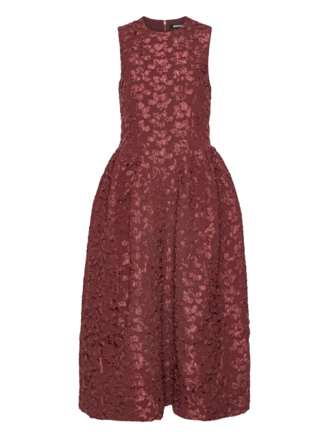 ROTATE BIRGER CHRISTENSEN flower-embellishment midi dress Red 1146032734