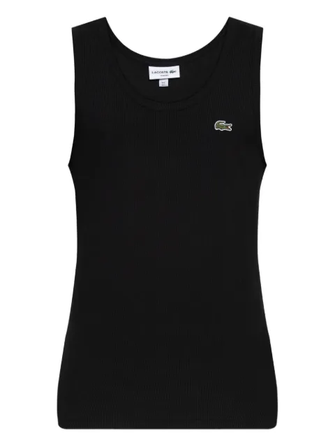 Lacoste ribbed-knit tank top Black TH0030