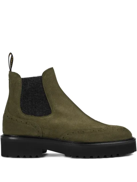 Doucal's brogue-detail Chelsea boots Green DD8851PHILUF252NV37