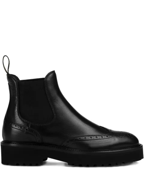 Doucal's wingtip chelsea leather boots Black DD8036PHILUF214NN00