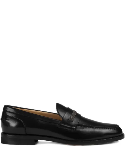 Doucal's stud-embellishment leather loafers Black DD8856ALAIUF214NN00