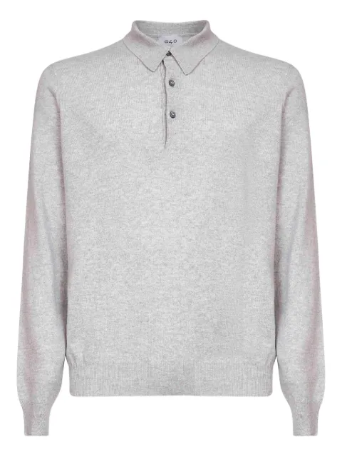 D4.0 three-button ribbed polo shirt Grey 5513219690044