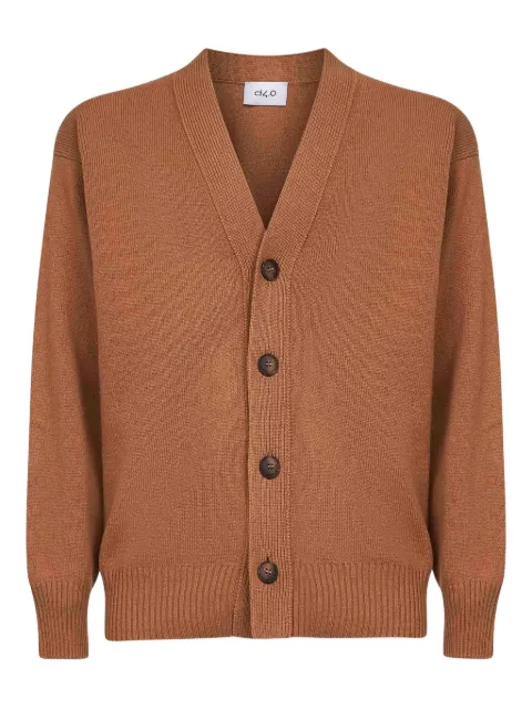 D4.0 button-fastening V-neck cardigan Brown 2318825051149
