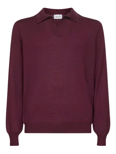 D4.0 ribbed-cuff polo sweater Red 5718914813296