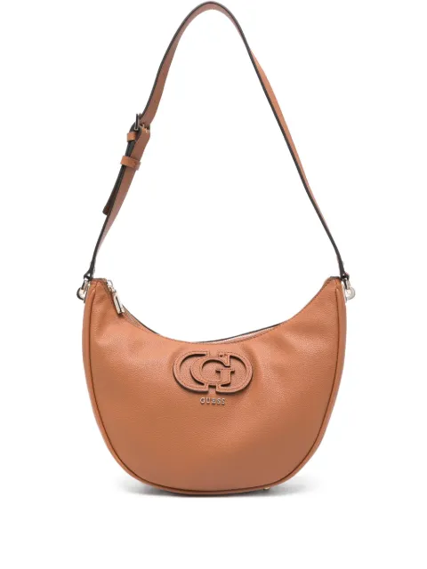 GUESS USA logo-plaque crescent shoulder bag Brown BG953602