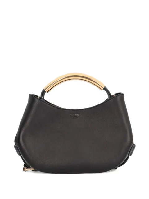 Moschino curved-handle leather tote bag Black MC4198PP1NOA0