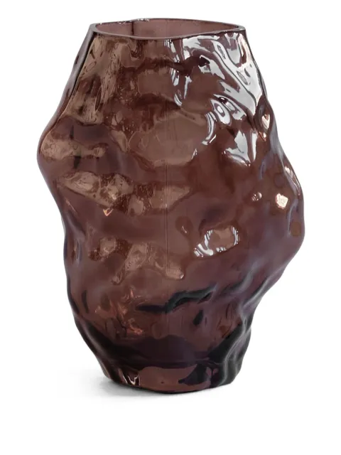 101 Copenhagen small Katachi textured-glass vase (22.5cm x 15cm) Brown 253017