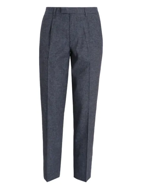 Paul Smith pleated cotton straight-leg trousers Blue M2R800YT22372