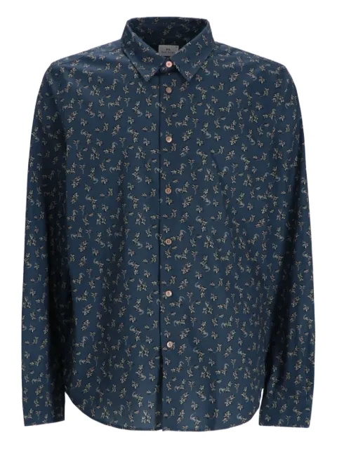 Paul Smith all-over print cotton shirt Blue M2R149TT22413